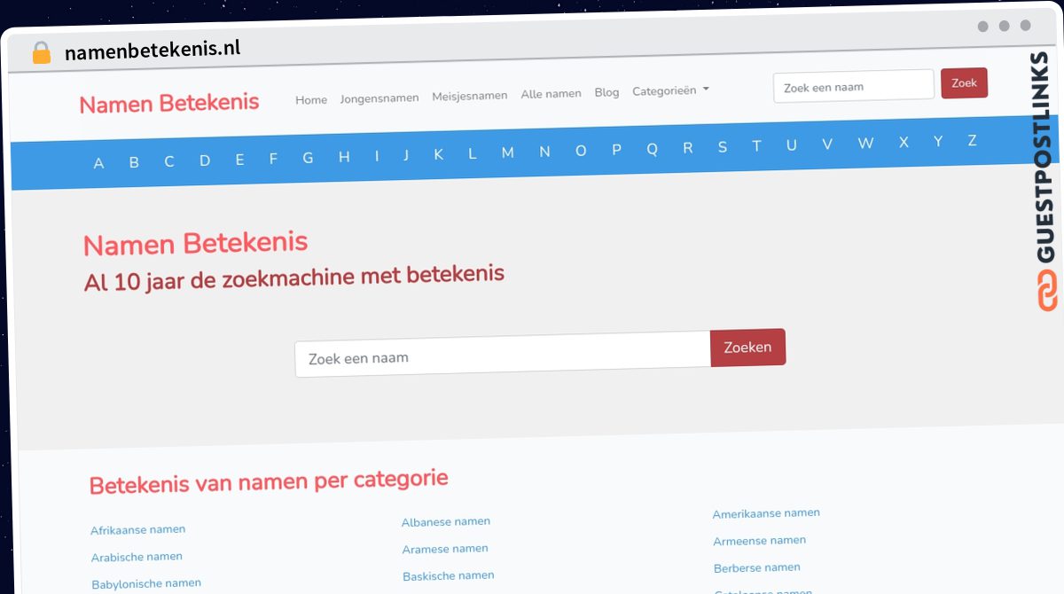 Publish Guest Post on namenbetekenis.nl