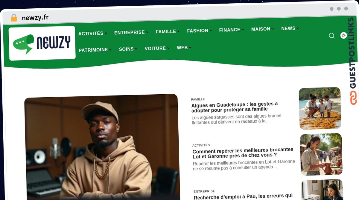 Publish Guest Post on newzy.fr