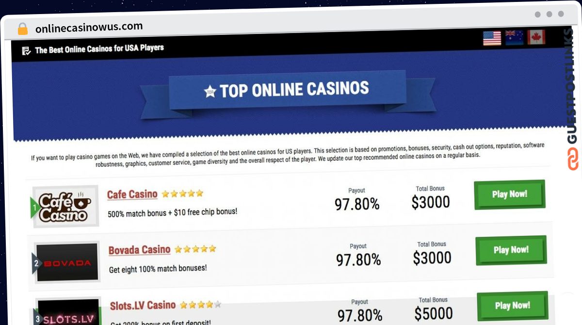 Publish Guest Post on onlinecasinowus.com