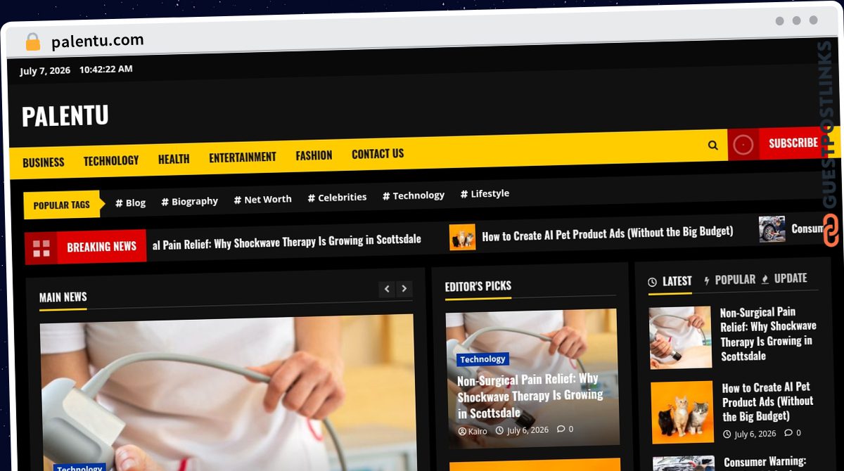 Publish Guest Post on palentu.com