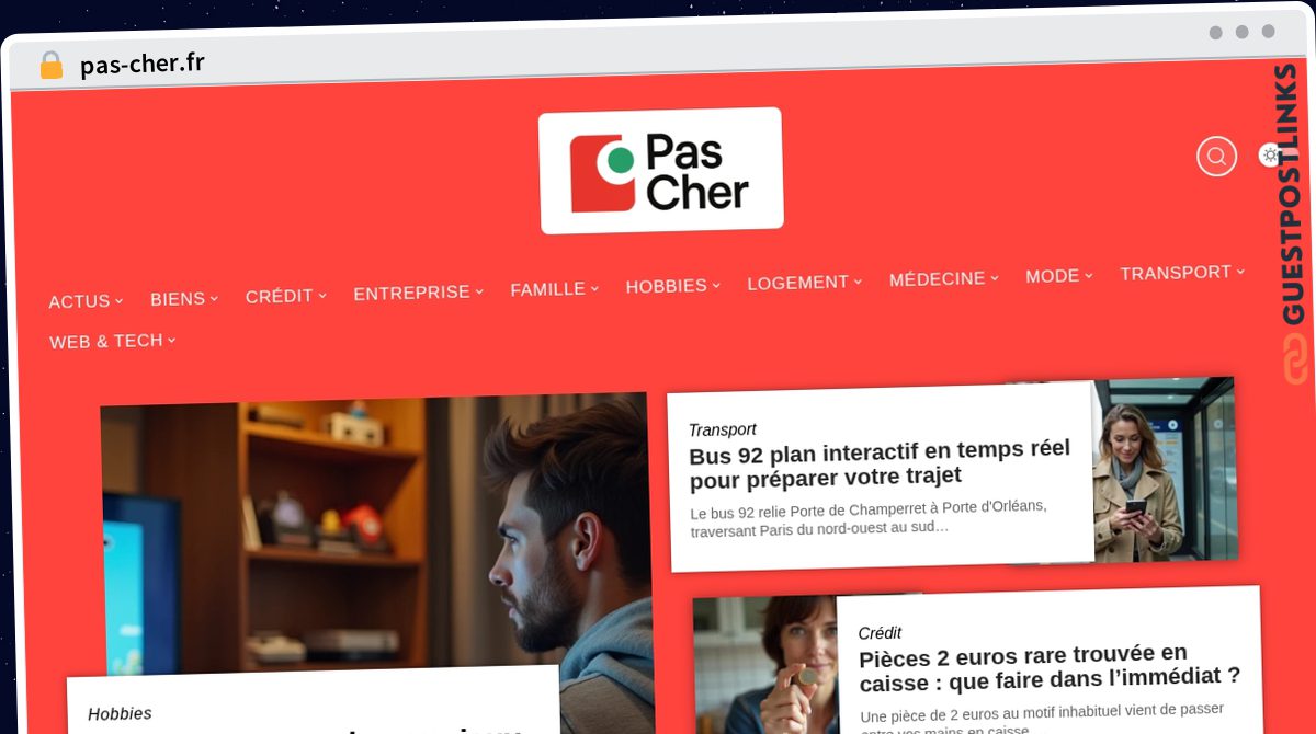 Publish Guest Post on pas-cher.fr