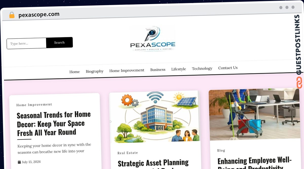 Publish Guest Post on pexascope.com