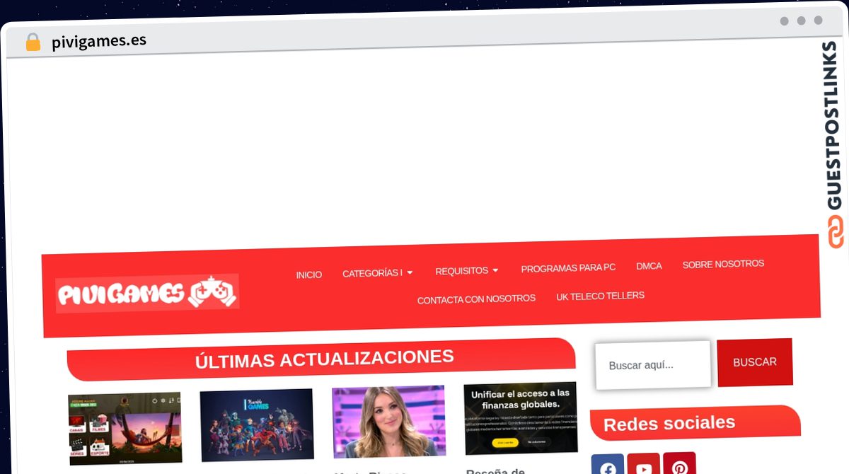 Publish Guest Post on pivigames.es