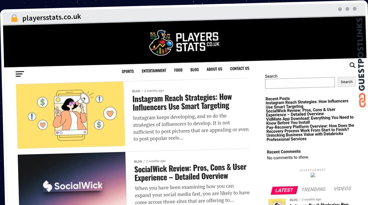 Publish Guest Post on playersstats.co.uk