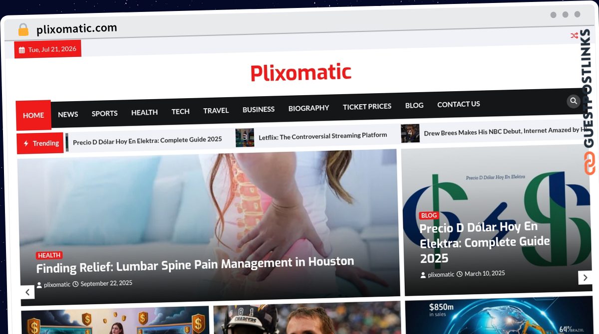 Publish Guest Post on plixomatic.com