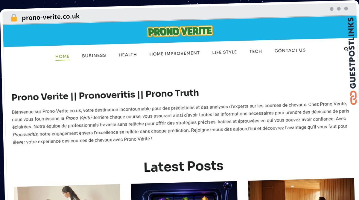 Publish Guest Post on prono-verite.co.uk