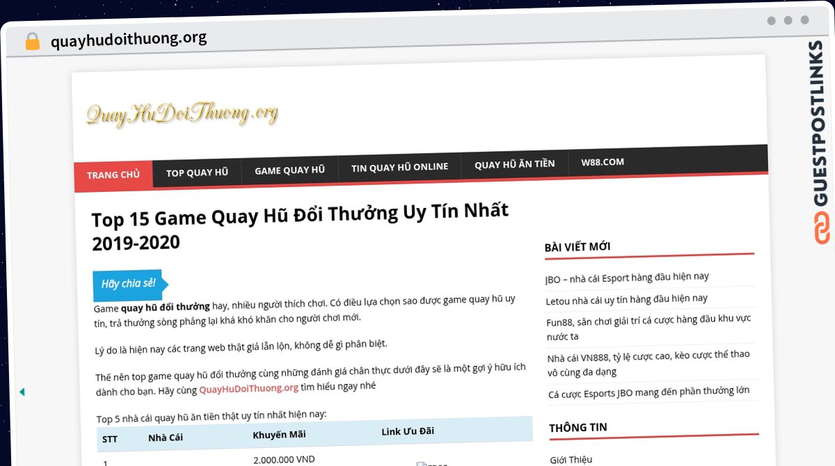 Publish Guest Post on quayhudoithuong.org
