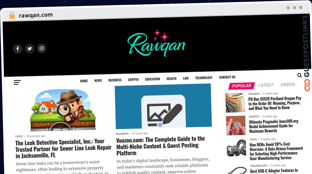 Publish Guest Post on rawqan.com