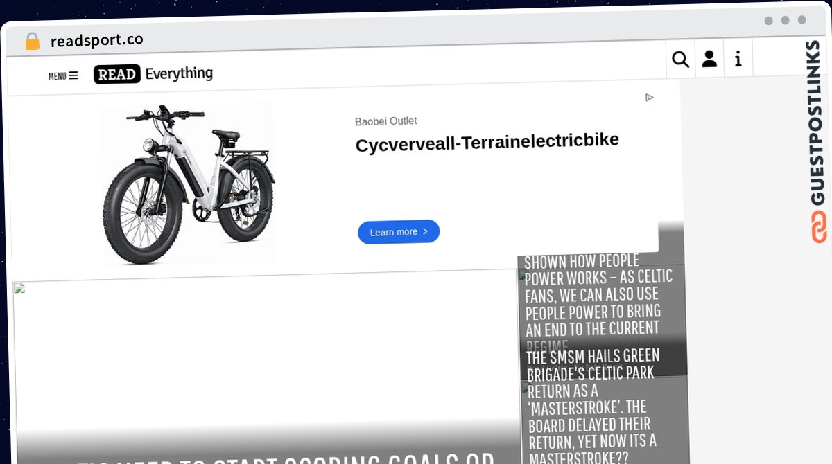 Publish Guest Post on readsport.co