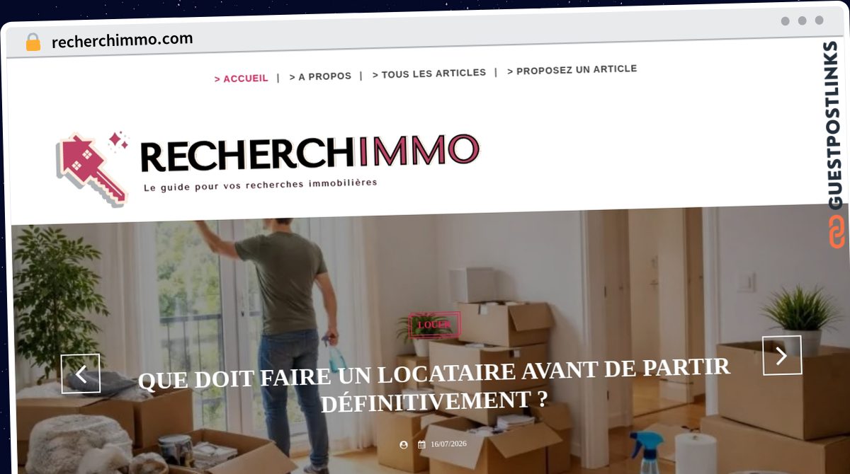 Publish Guest Post on recherchimmo.com