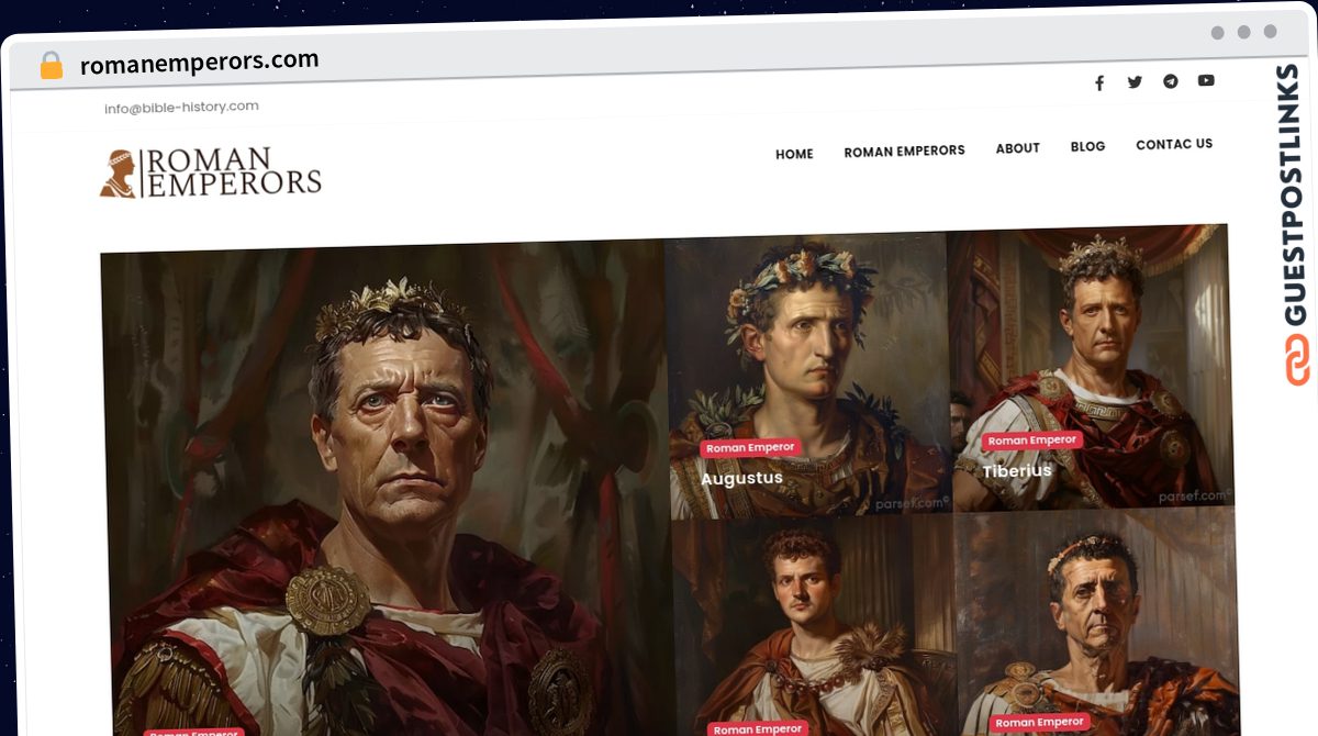 Publish Guest Post on romanemperors.com
