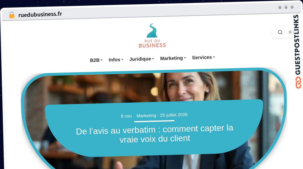 Publish Guest Post on ruedubusiness.fr