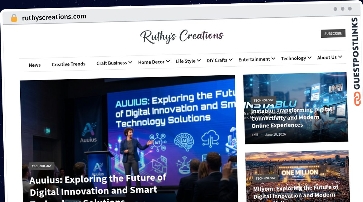 Publish Guest Post on ruthyscreations.com