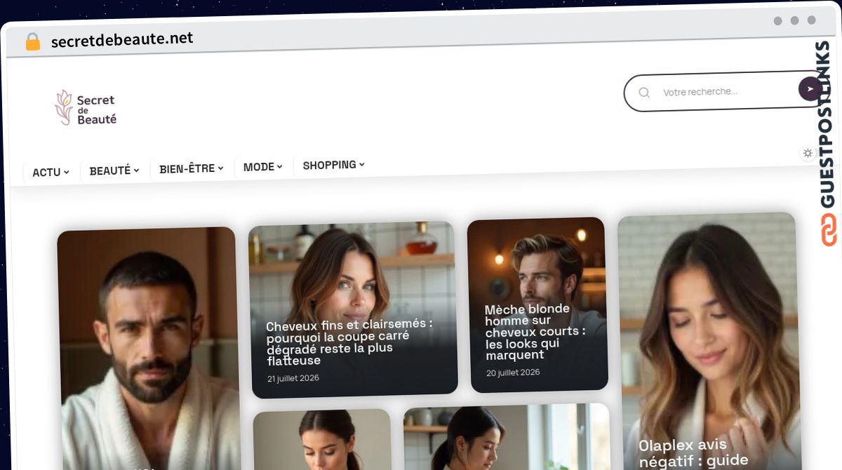 Publish Guest Post on secretdebeaute.net