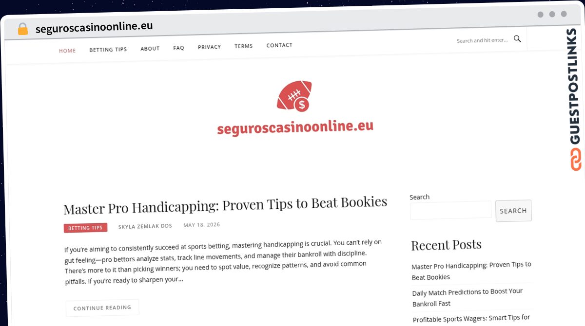 Publish Guest Post on seguroscasinoonline.eu