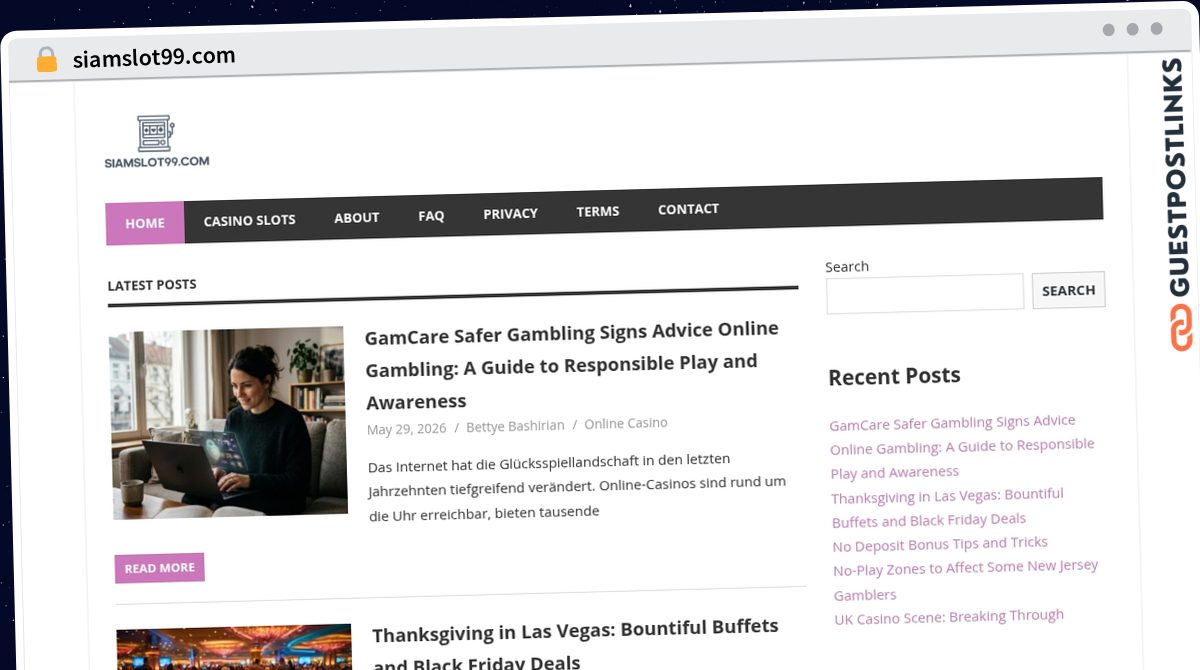 Publish Guest Post on siamslot99.com