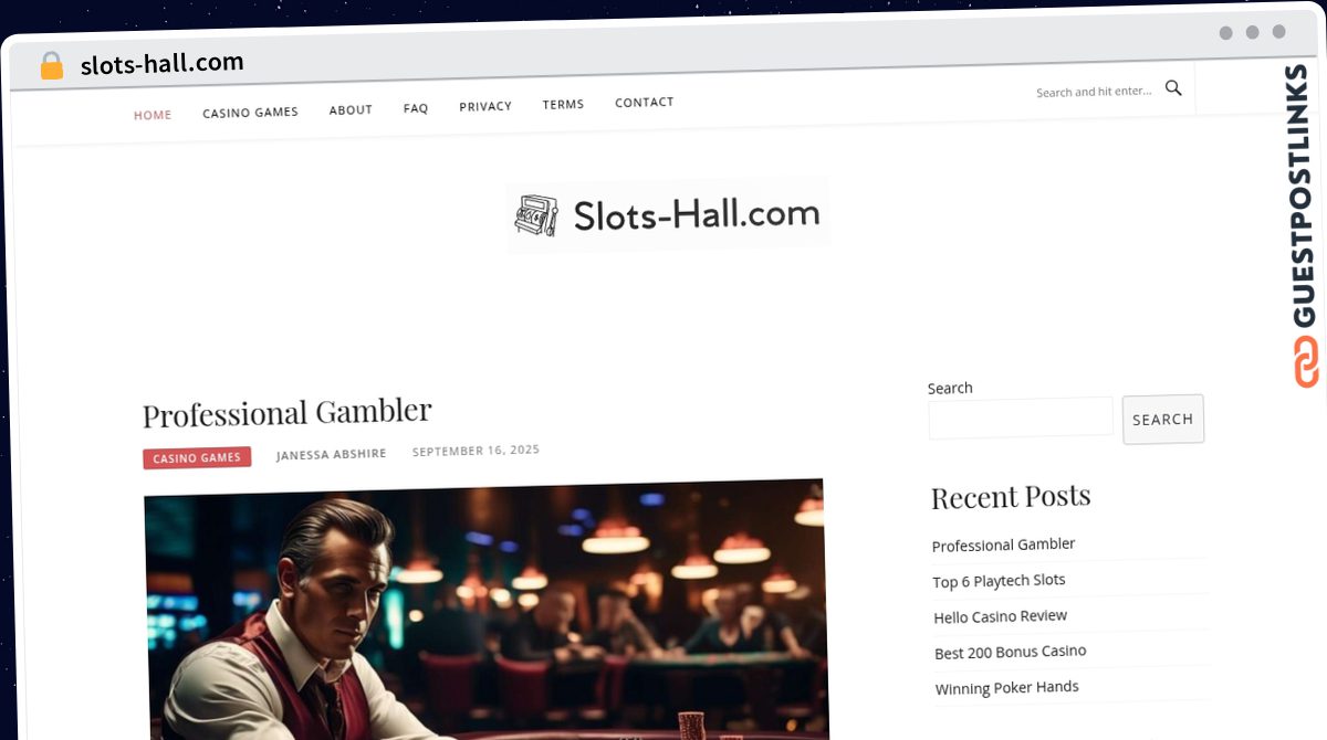 Publish Guest Post on slots-hall.com