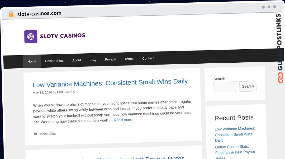 Publish Guest Post on slotv-casinos.com