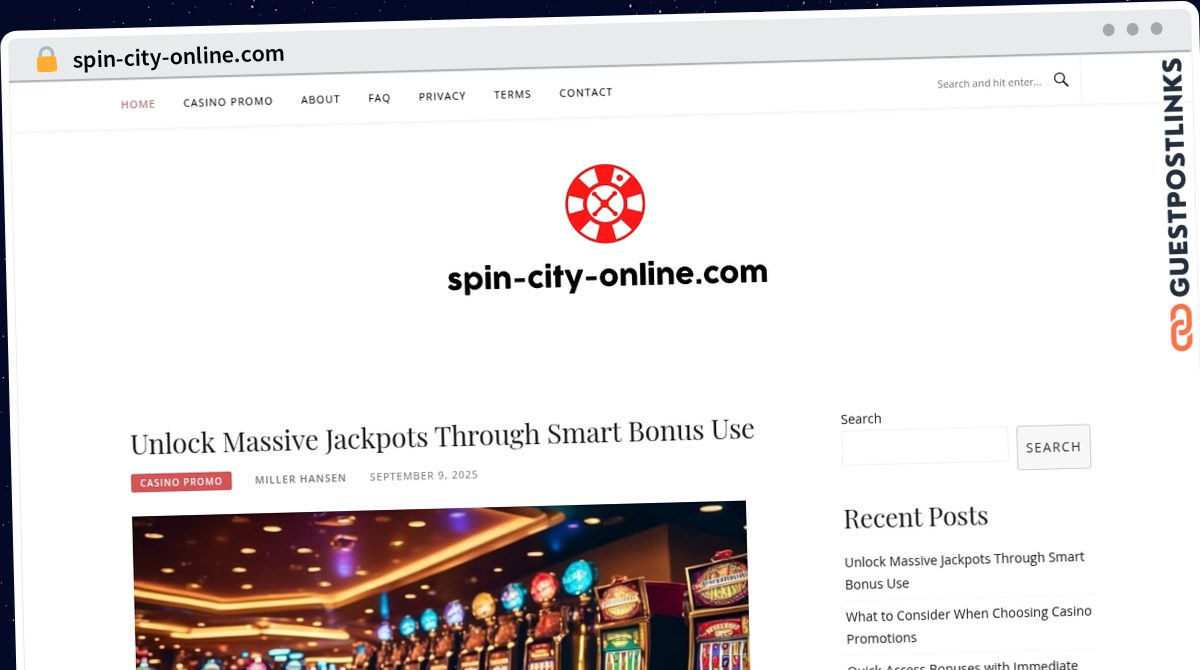 Publish Guest Post on spin-city-online.com