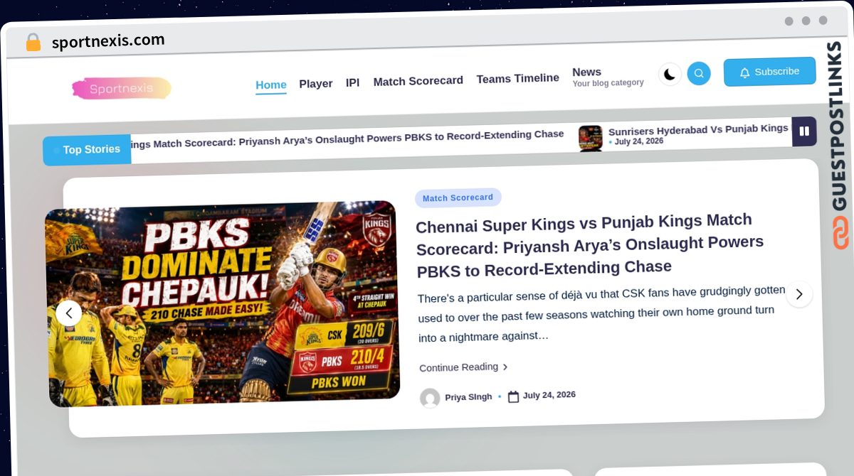 Publish Guest Post on sportnexis.com