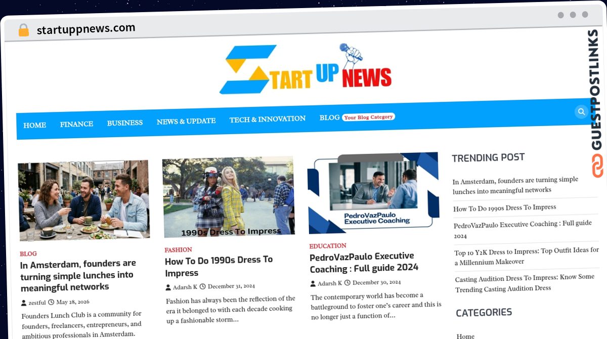 Publish Guest Post on startuppnews.com