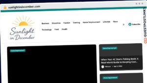 Publish Guest Post on sunlightindecember.com