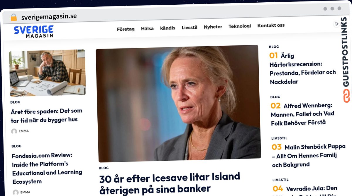 Publish Guest Post on sverigemagasin.se