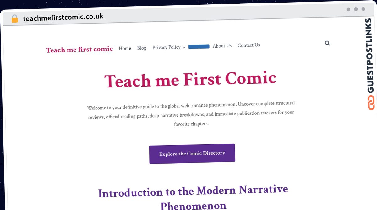 Publish Guest Post on teachmefirstcomic.co.uk