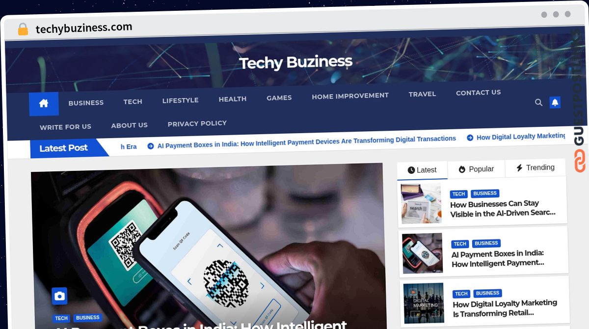 Publish Guest Post on techybuziness.com