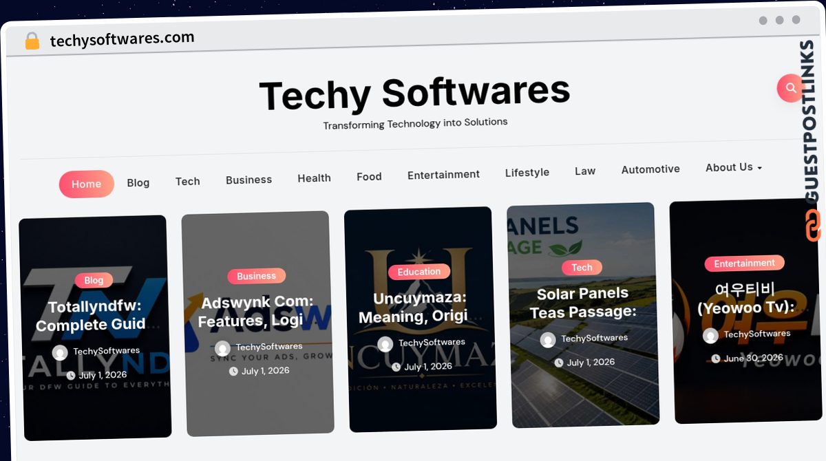 Publish Guest Post on techysoftwares.com