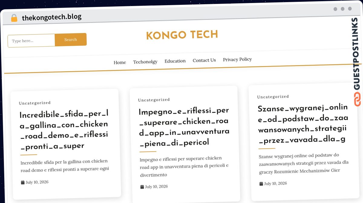 Publish Guest Post on thekongotech.blog