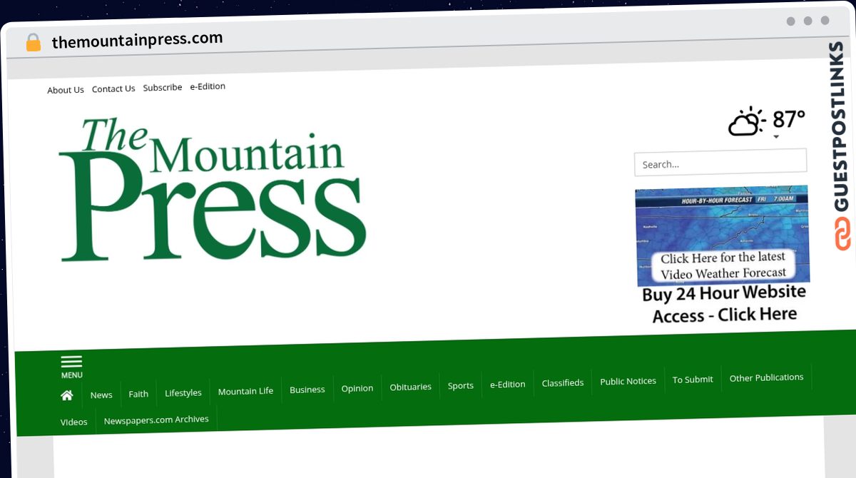 Publish Guest Post on themountainpress.com