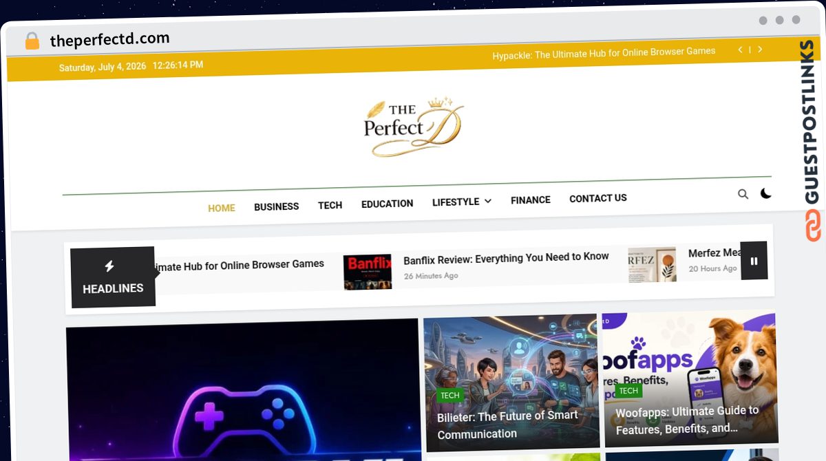 Publish Guest Post on theperfectd.com