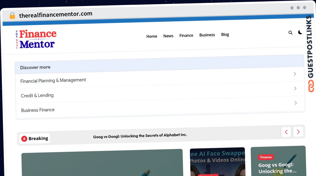 Publish Guest Post on therealfinancementor.com