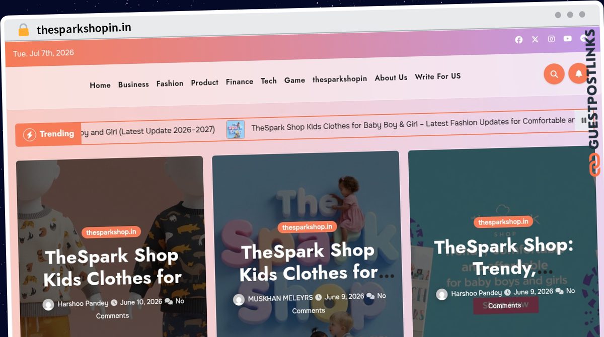 Publish Guest Post on thesparkshopin.in