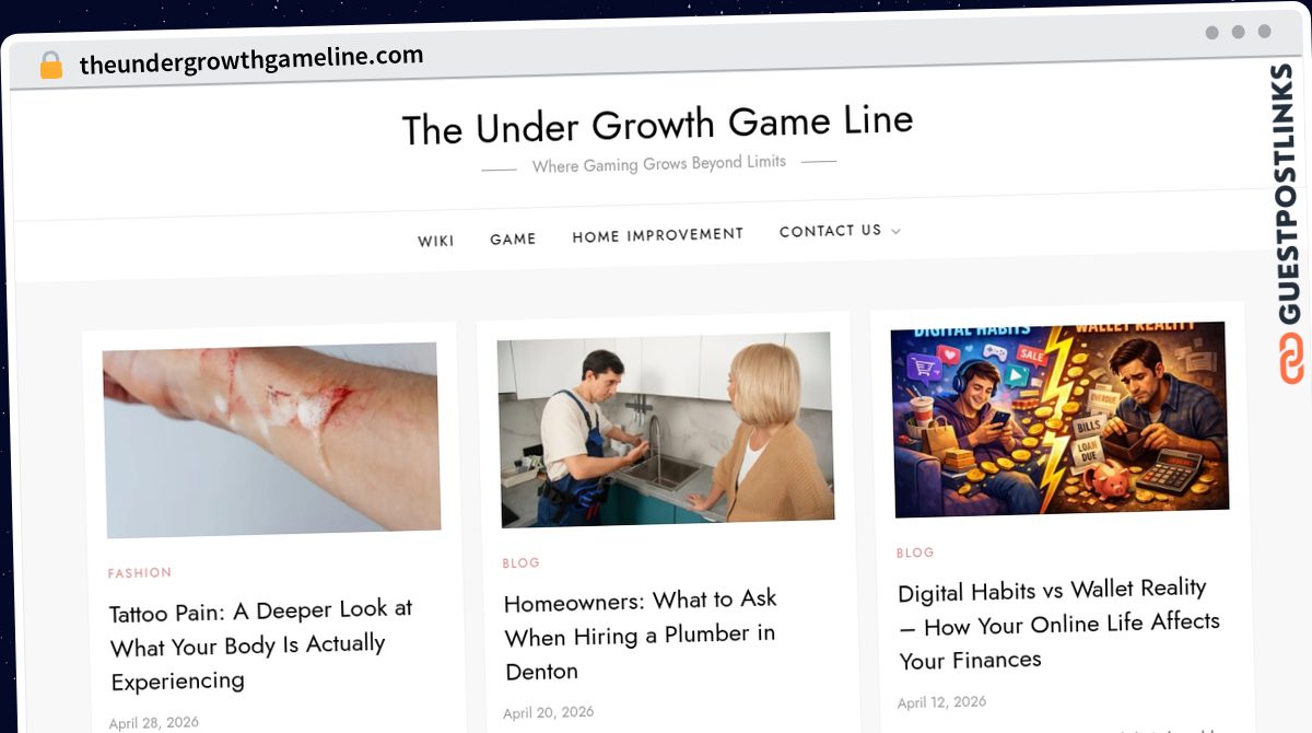 Publish Guest Post on theundergrowthgameline.com