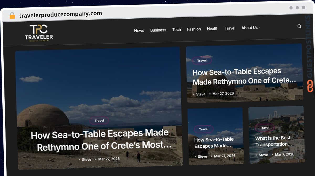 Publish Guest Post on travelerproducecompany.com