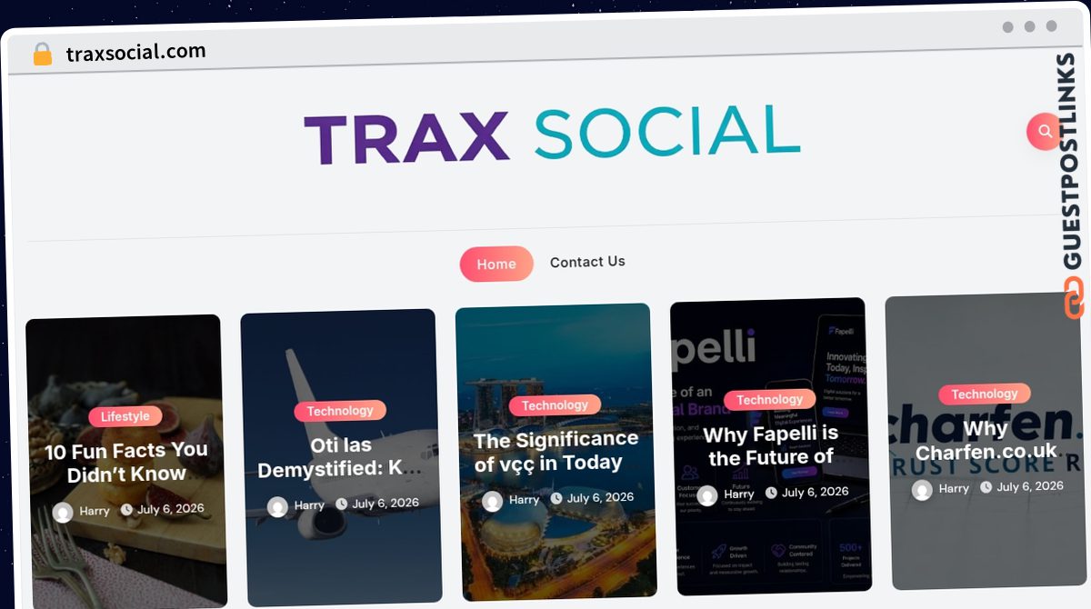 Publish Guest Post on traxsocial.com