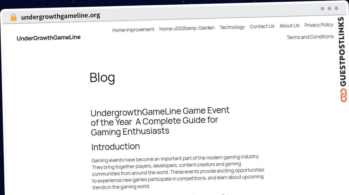 Publish Guest Post on undergrowthgameline.org