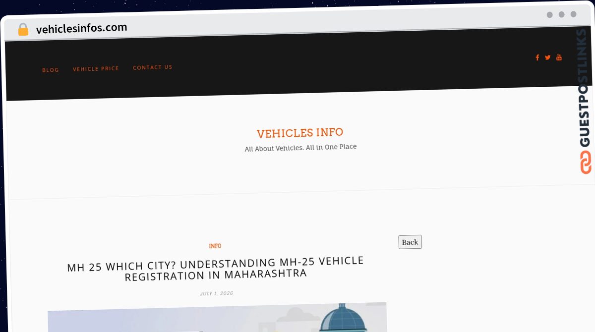 Publish Guest Post on vehiclesinfos.com