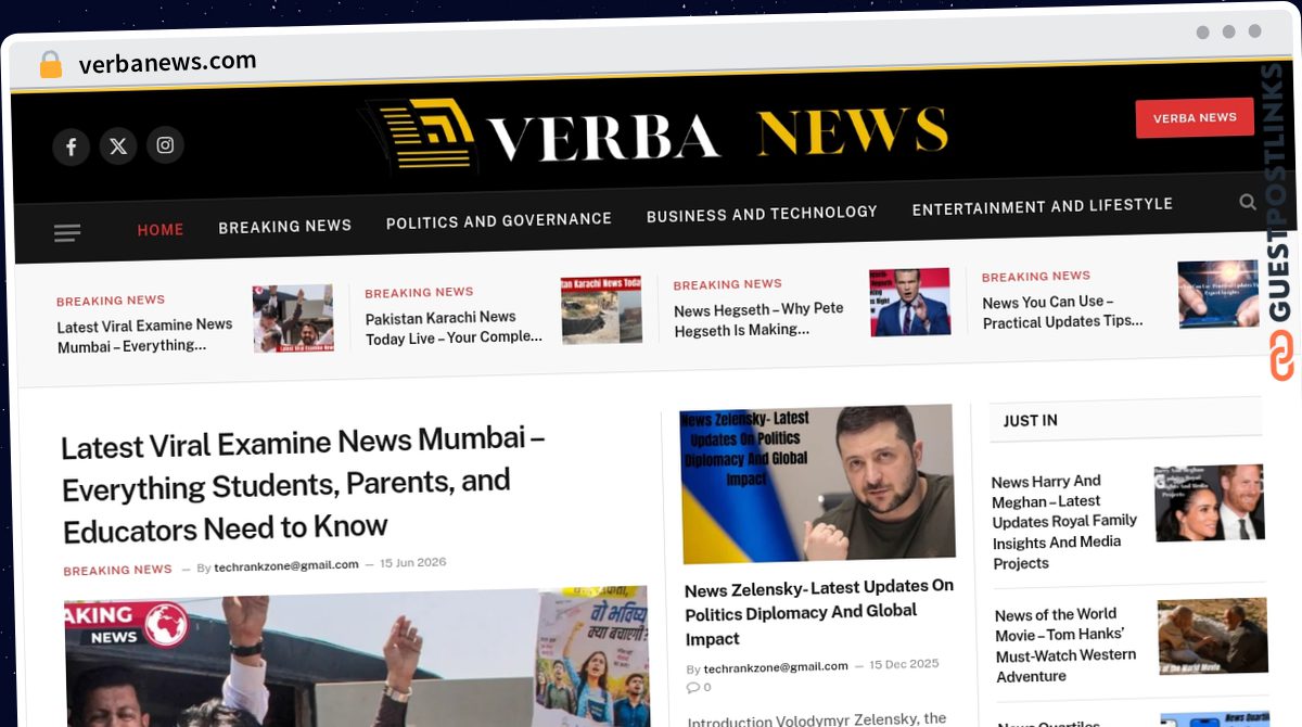 Publish Guest Post on verbanews.com