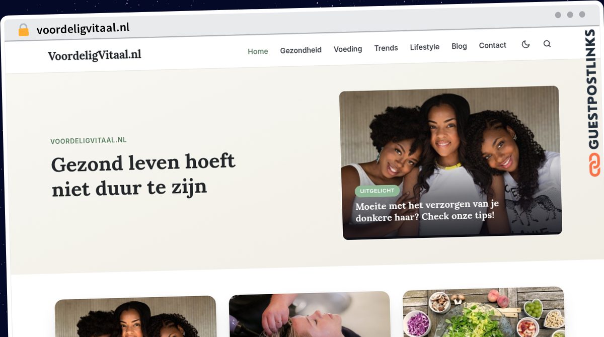 Publish Guest Post on voordeligvitaal.nl