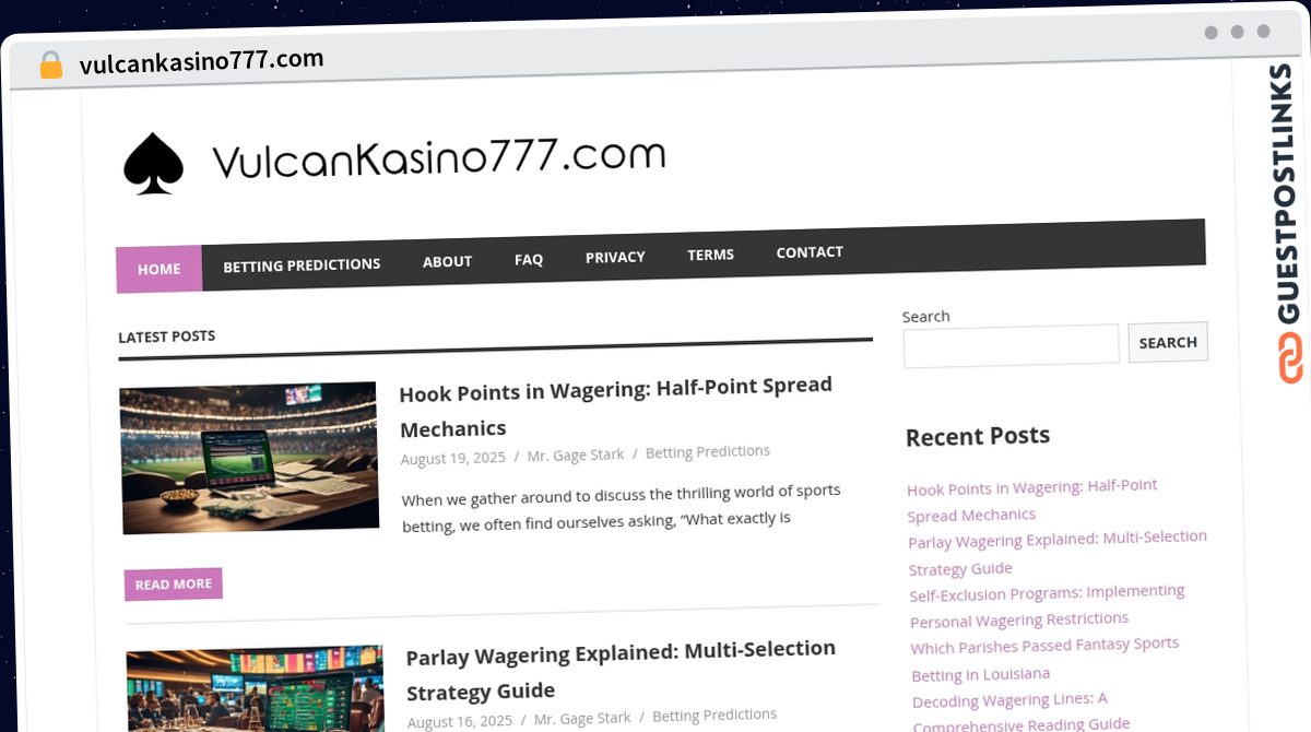 Publish Guest Post on vulcankasino777.com