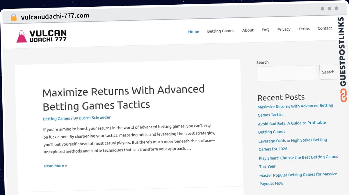 Publish Guest Post on vulcanudachi-777.com