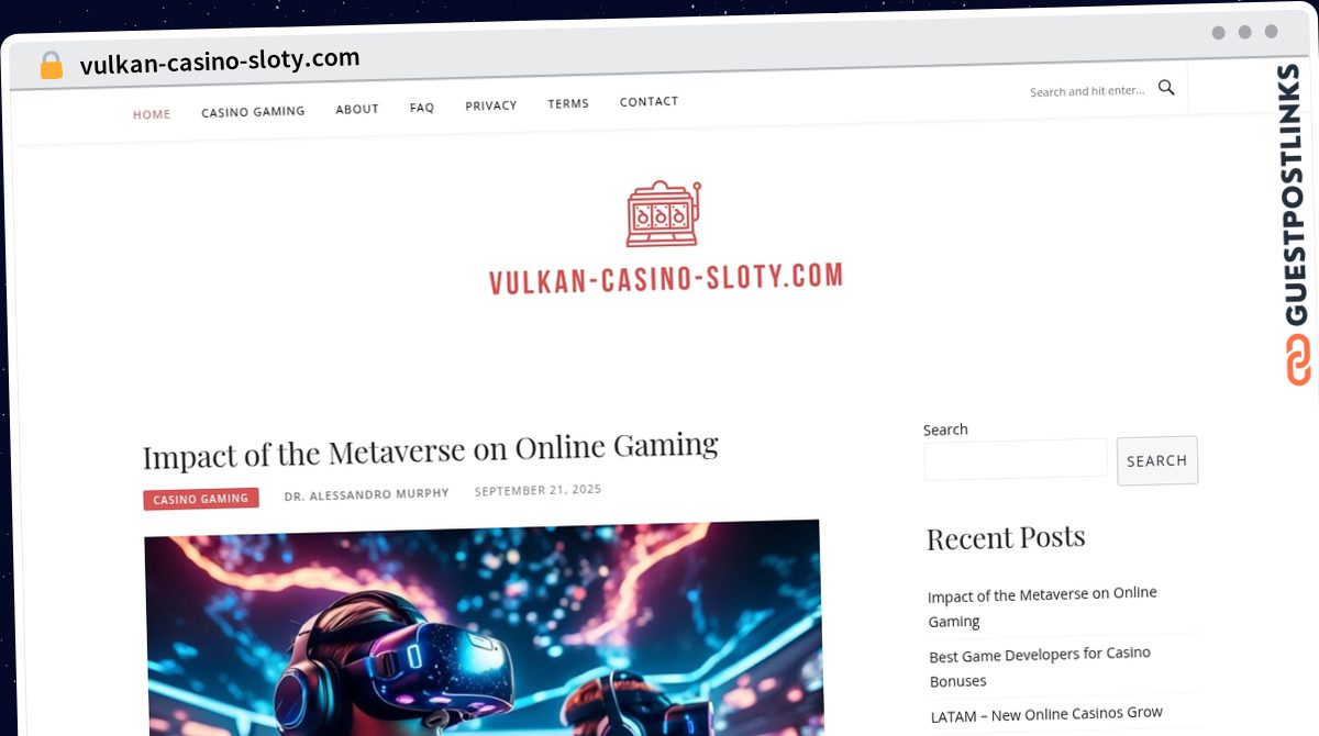 Publish Guest Post on vulkan-casino-sloty.com