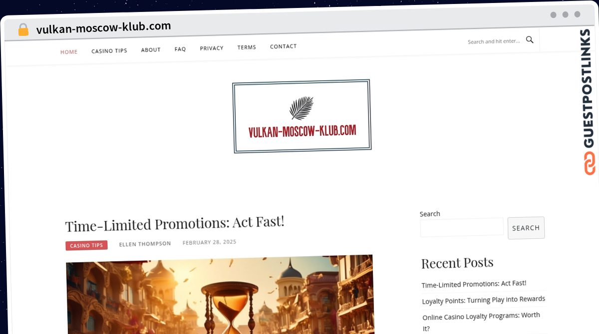 Publish Guest Post on vulkan-moscow-klub.com