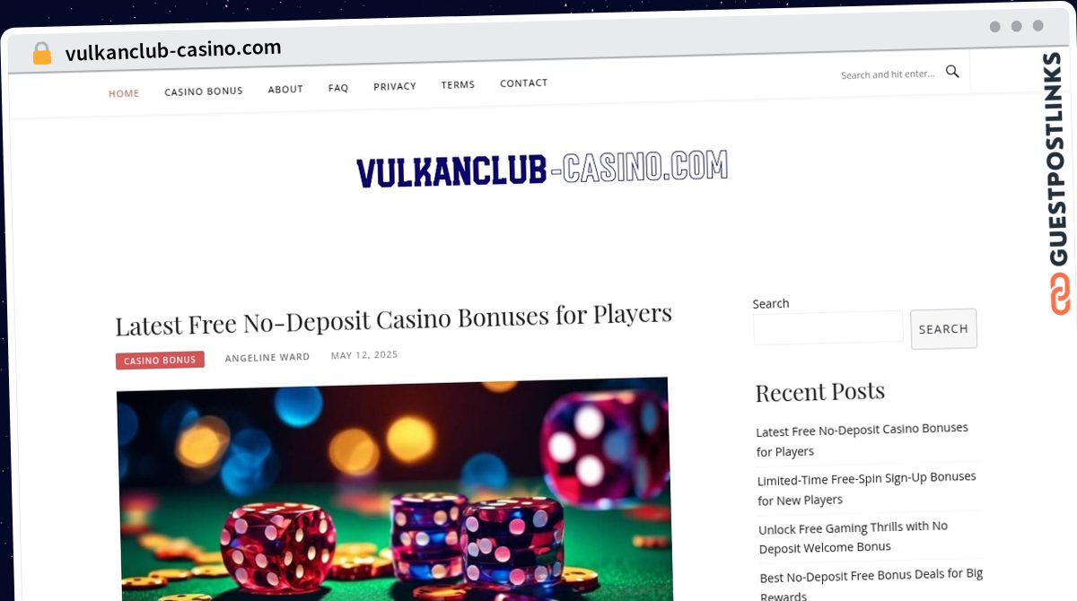 Publish Guest Post on vulkanclub-casino.com
