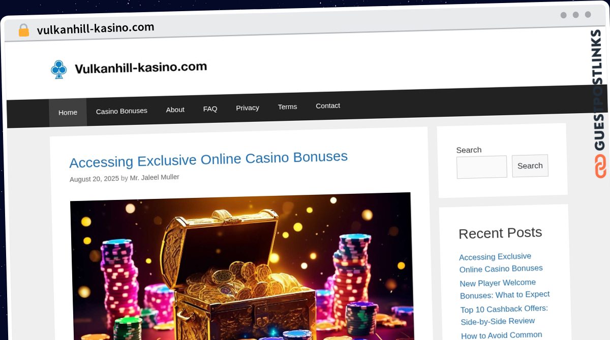 Publish Guest Post on vulkanhill-kasino.com