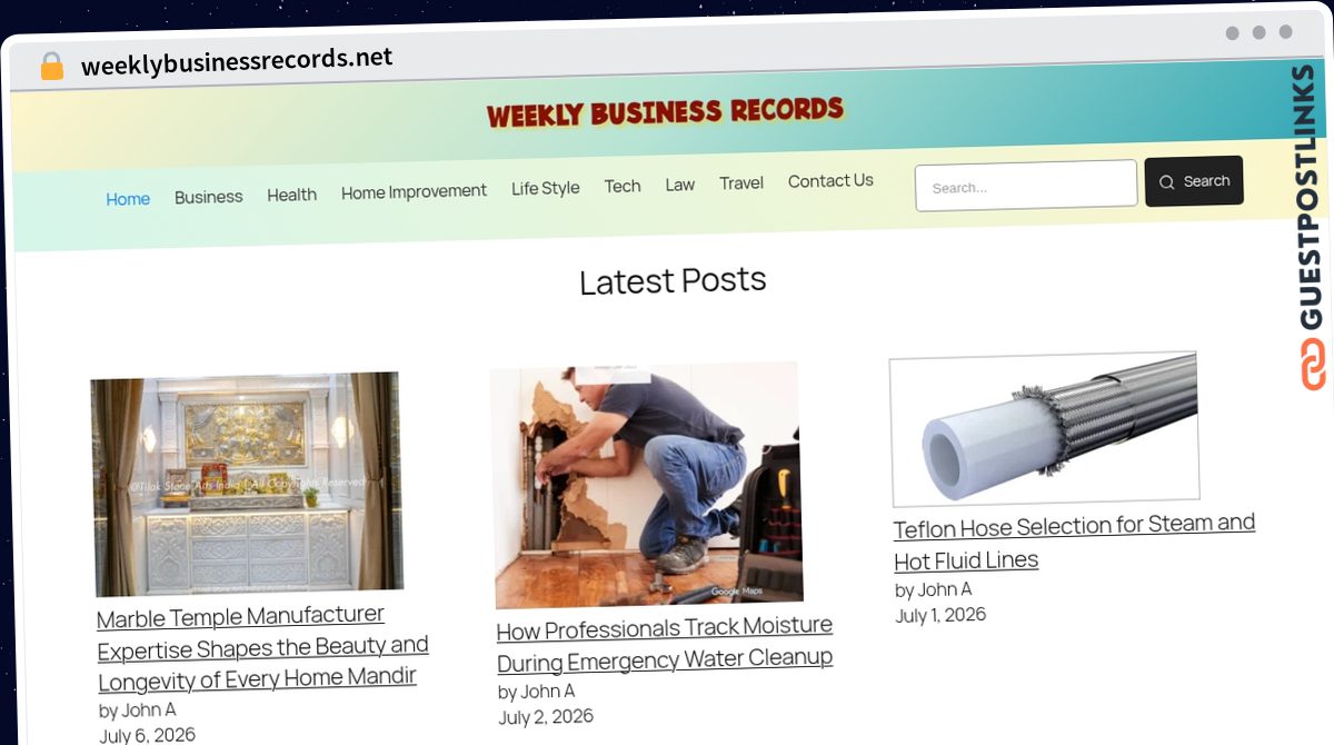 Publish Guest Post on weeklybusinessrecords.net
