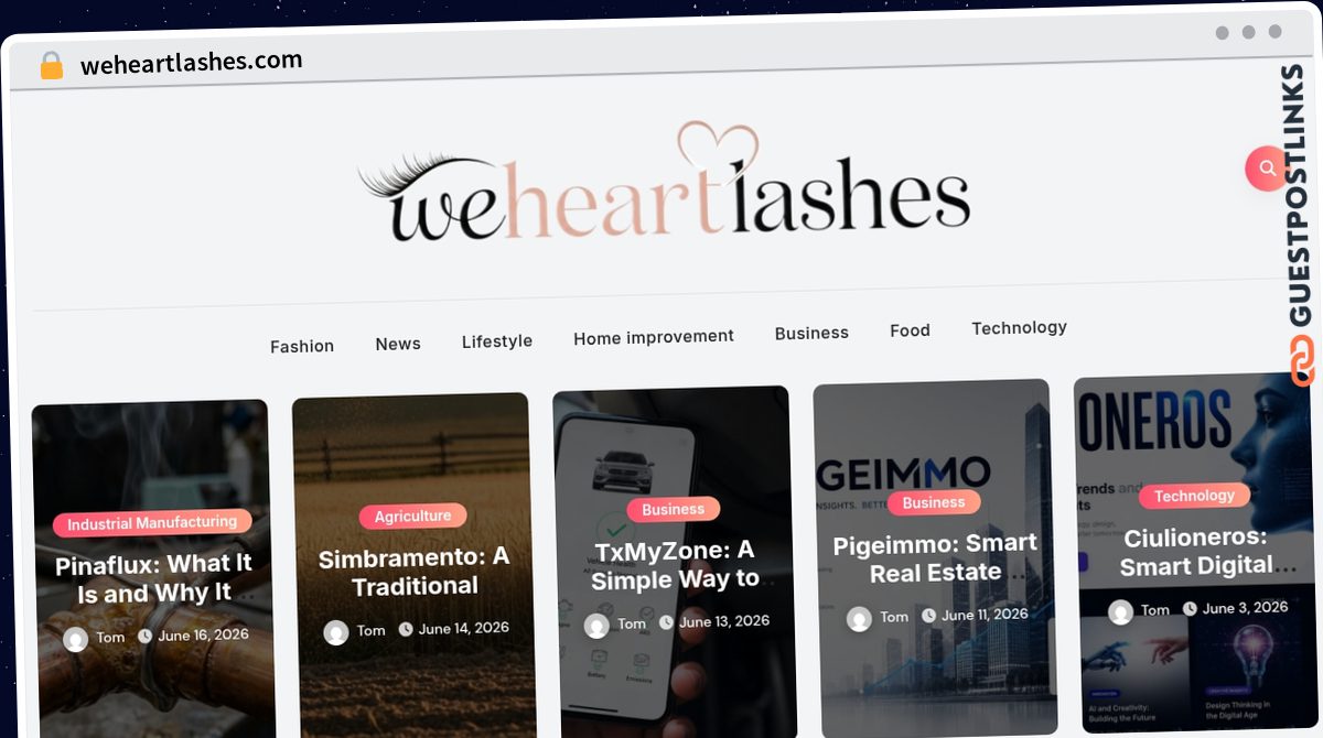 Publish Guest Post on weheartlashes.com